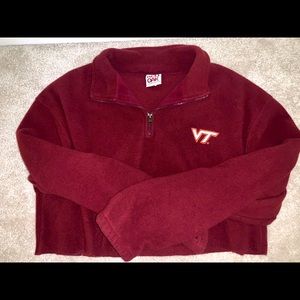 Virginia Tech Cropped Zip-up Pullover
